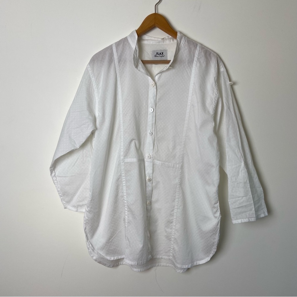 FLAX Oversized Shirt White Small
